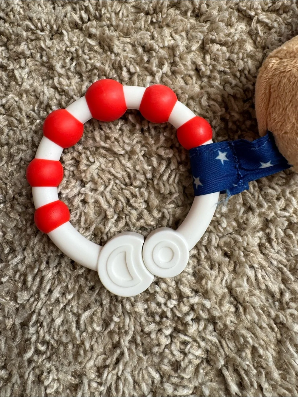 Little Sport Star Baseball Bat & Ball Baby Teether Rattle Sensory Toy NWOT